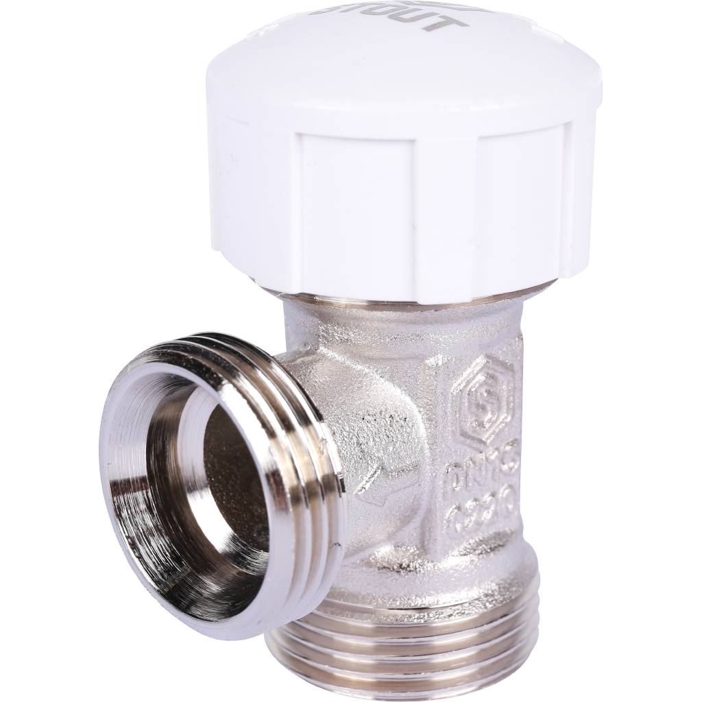 Клапан термостатический угловой STOUT 1/2 х 3/4 ЕК, SVT-0002-100015