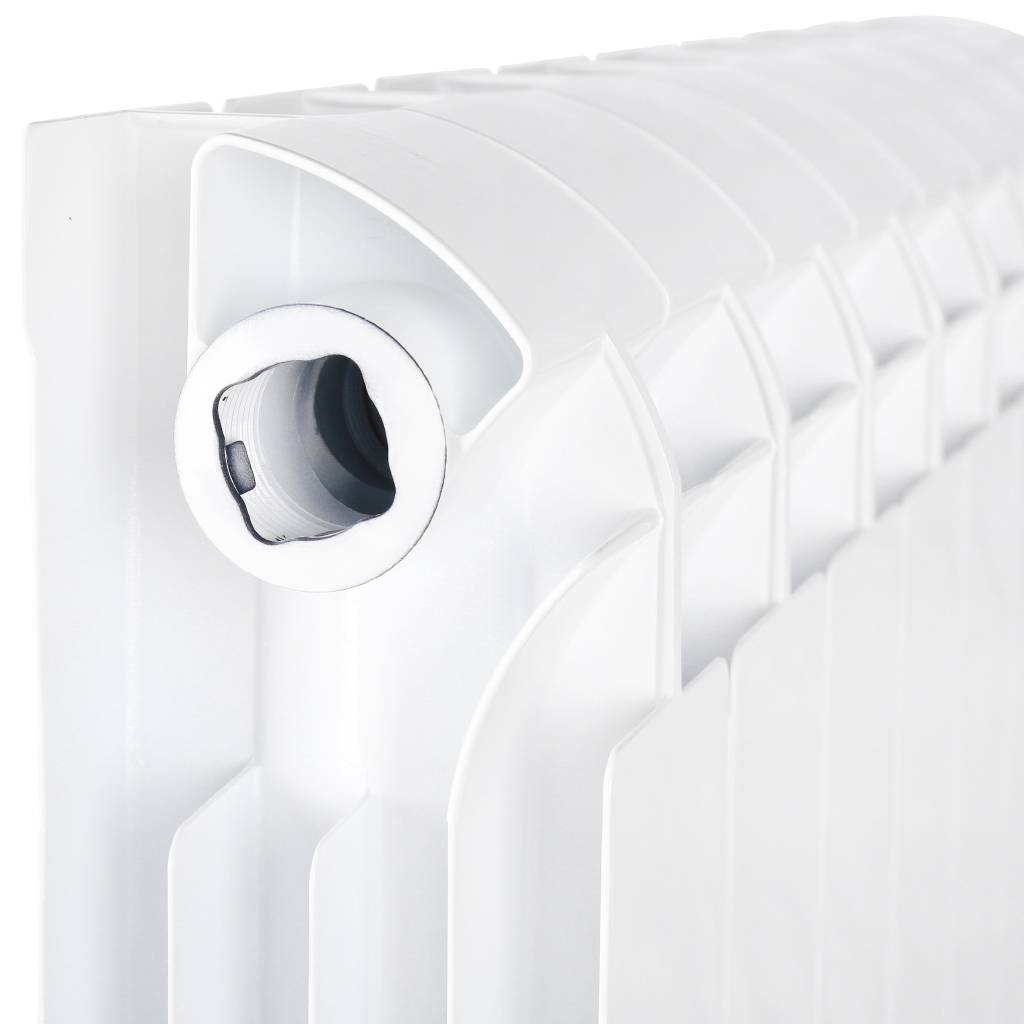 Радиатор алюминиевый Global VOX- R 500 14 секций нижнее правое подключение (белый RAL 9010), 169533