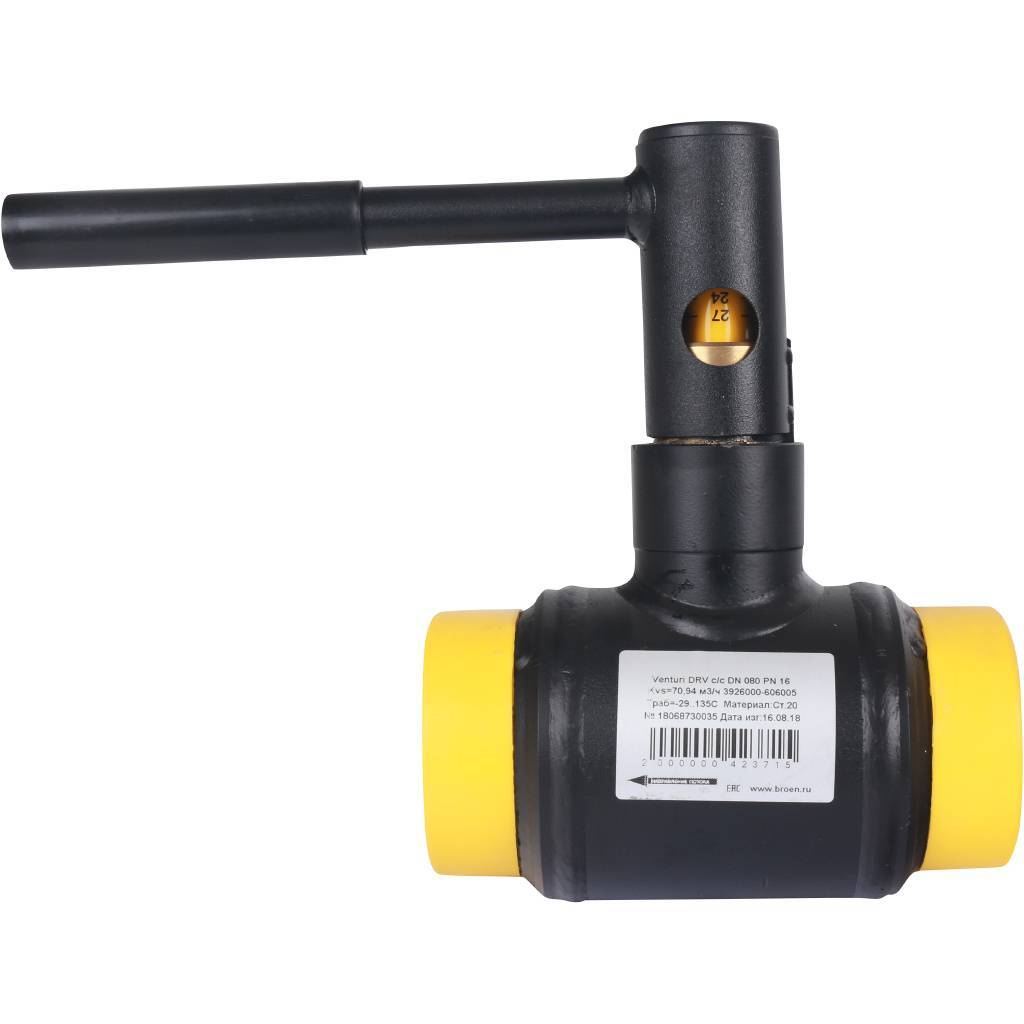 Клапан балансировочный БРОЕН Venturi DRV DN 080 PN 16 ручной сварной, 584688
