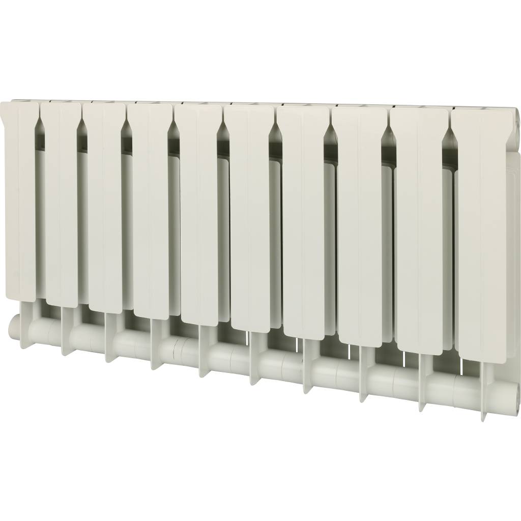 Радиатор биметаллический Global STYLE EXTRA 350 10 секций боковое подключение (белый RAL 9010), STE03501010