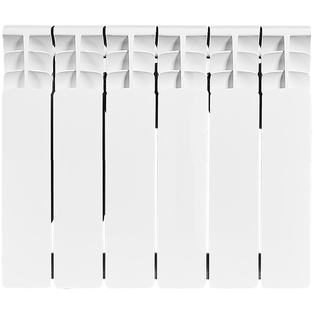 Радиатор биметаллический STOUT Space 350 6 секций боковое подключение RAL9016