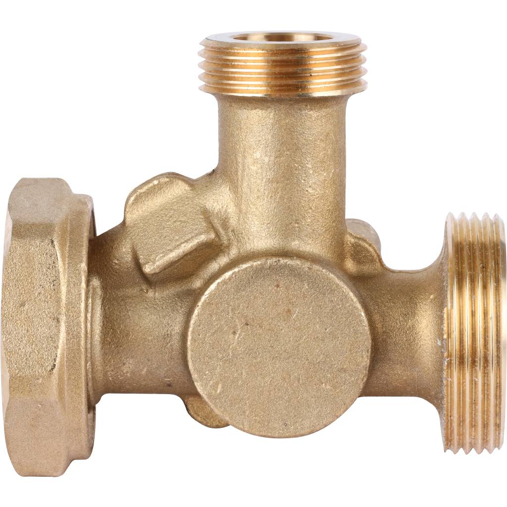 Трехходовой смесительный клапан с байпасом, соединение для насоса и коллектора BARBERI G1 1/2M. KV 6, 41D040000C