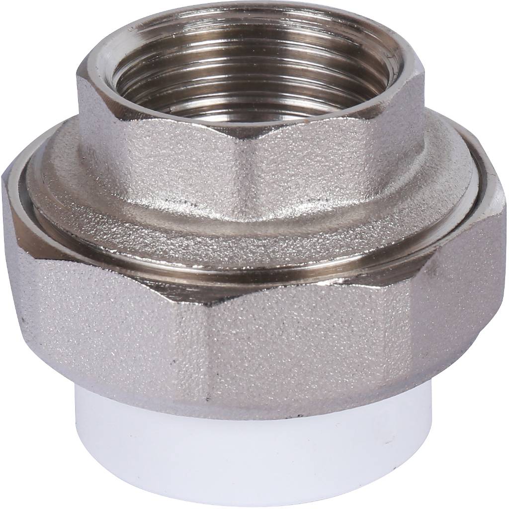 Муфта разъемная с внутренней резьбой Политэк 25х3/4 для полипропиленовых труб под сварку (цвет белый), 9801002534