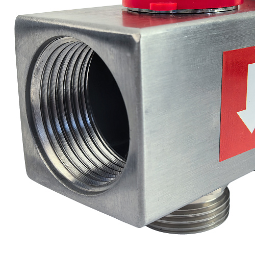 Коллекторная группа с расходомером и кронштейном (евроконус 3/4) нержавеющая сталь SUS 304 1х 9 выходов, RTP