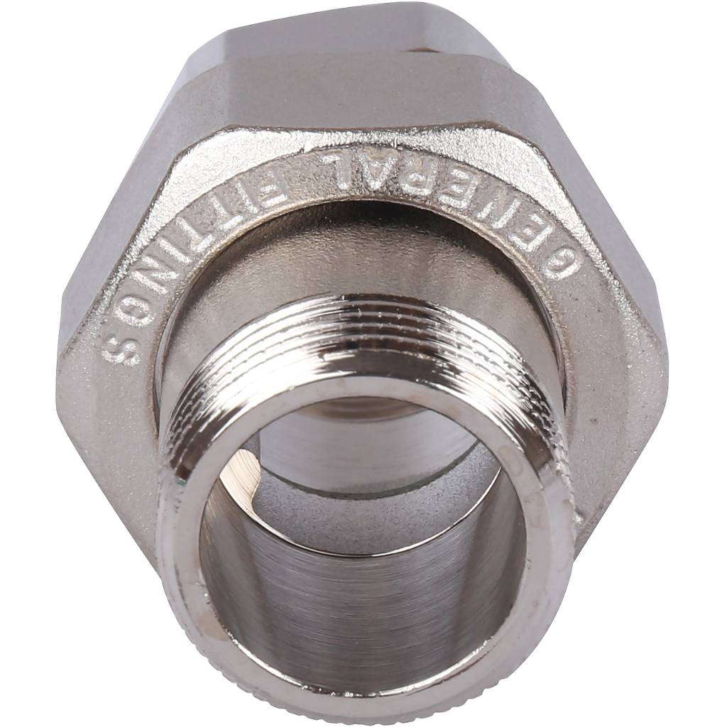 Разъемное соединение STOUT американка ВН 3/4 никелированное, уплотнение под гайкой по плоскости, SFT-0045-000034