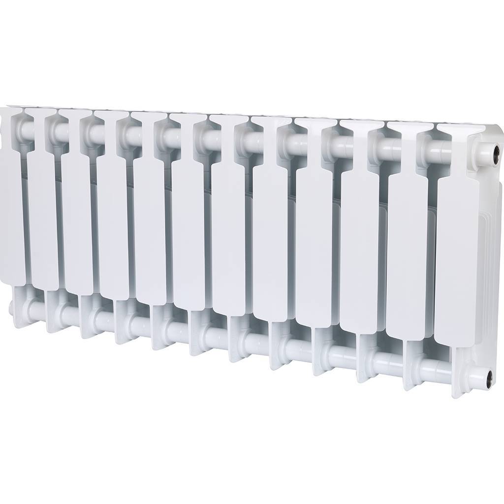 Радиатор биметаллический RIFAR MONOLIT 350 12 секций боковое подключение (белый RAL 9016), 3RM35-12