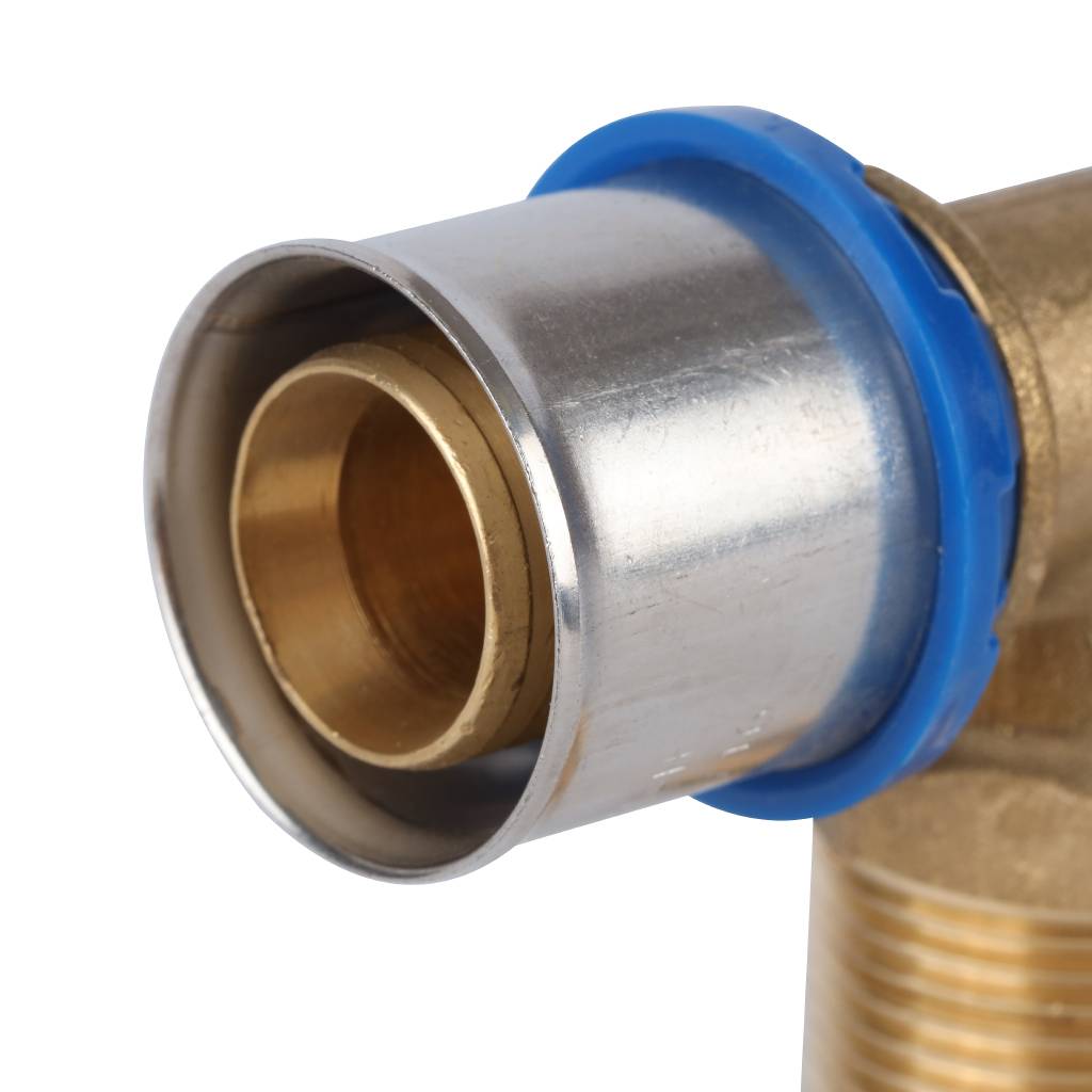 Тройник-переходник APE с наружной резьбой 26х3/4 х26 для металлопластиковых труб прессовой, ARL2004303