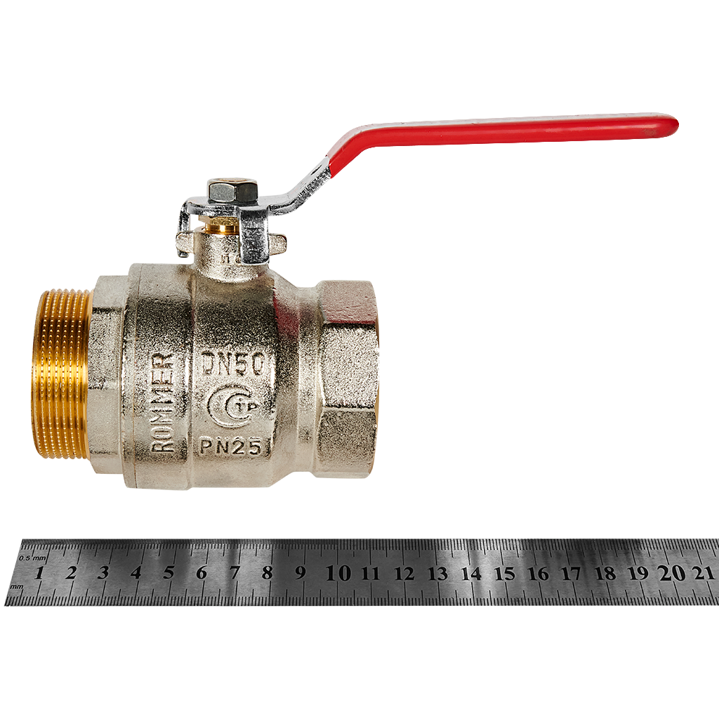 Кран шаровой ROMMER ВР/НР, ручка рычаг 2