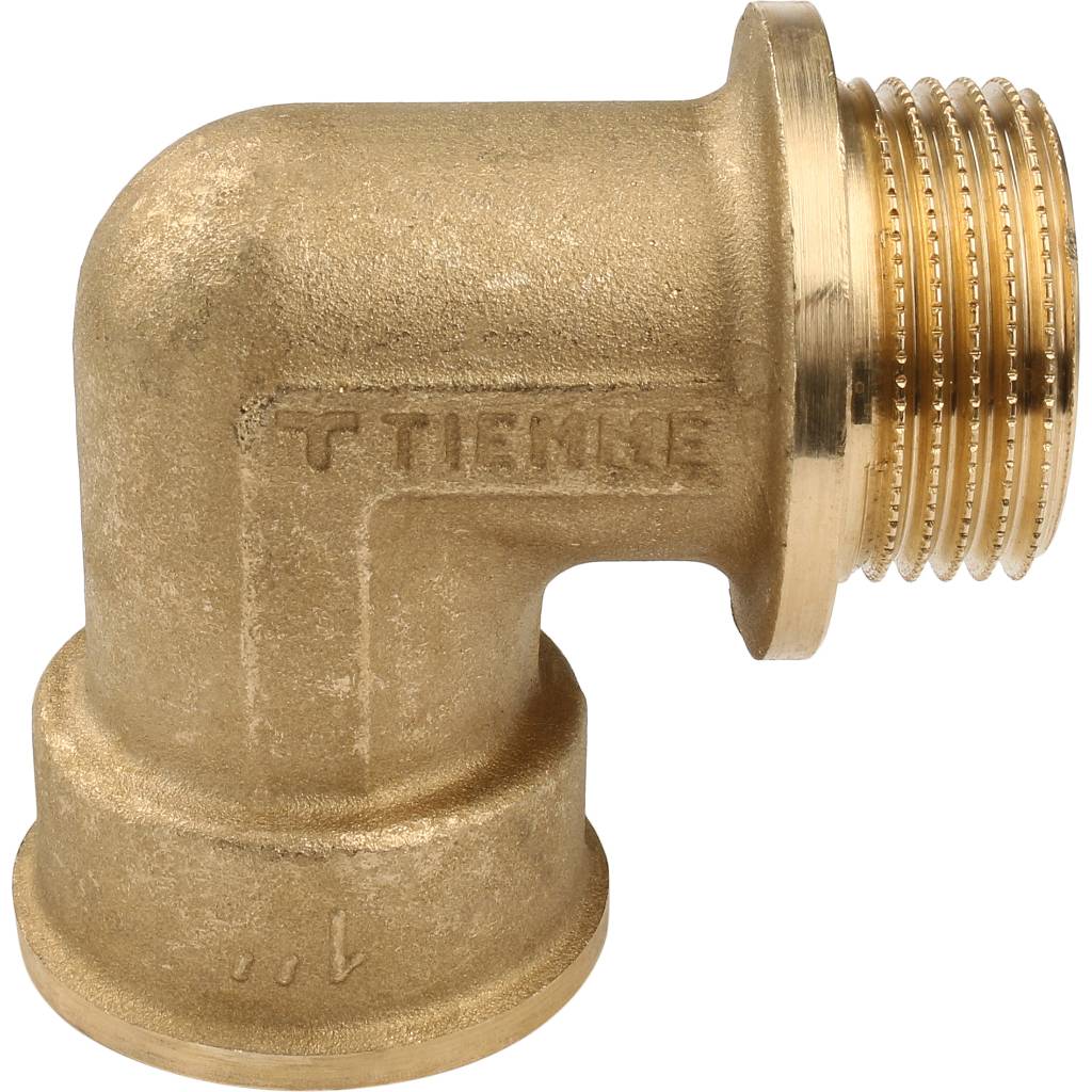 Угольник TIEMME НВ с упором 1х1 для стальных труб резьбовой, 1500033