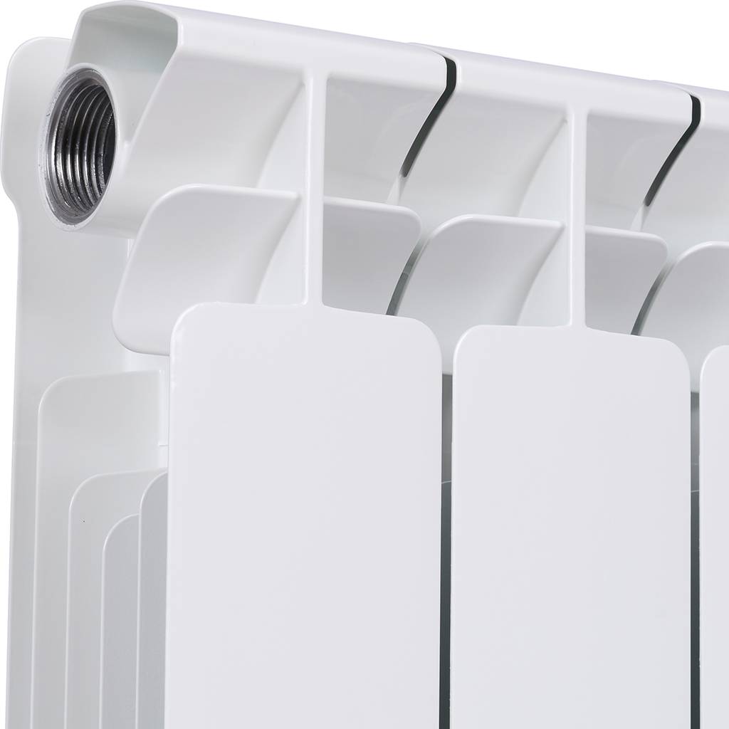 Радиатор биметаллический RIFAR BASE 350 4 секции боковое подключение (белый RAL 9016), 1RB35-4