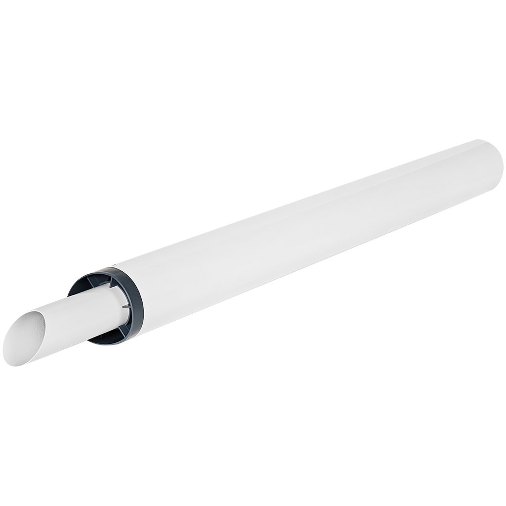 STOUT SCR-6010-001001 STOUT Горизонтальный проход через стену с наконечником Антилед традиц. коакс. D60(п)/100(п), L1000 (без декоративных накладок), SCR-6010-001001