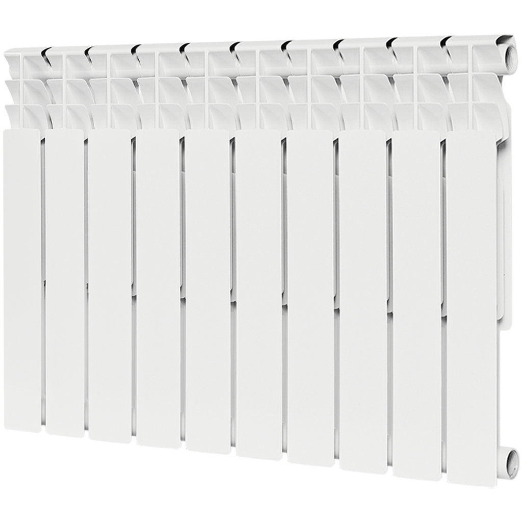 Радиатор биметаллический ROMMER Optima BM 500 10 секций боковое подключение (RAL9016), RBM-0210-050010