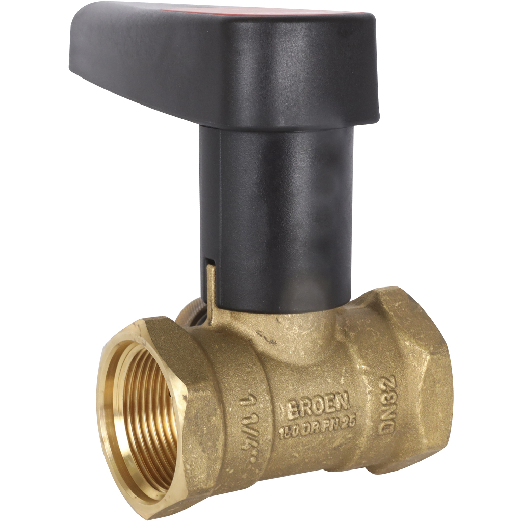 Клапан ручной БРОЕН DN 032 PN 25 резьбовой запорный с дренажем, 594766