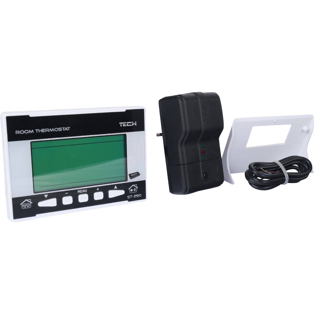 Беcпроводной комнатный двухпозиционный терморегулятор. Белый TECH 220-240В, ST-290 v 2