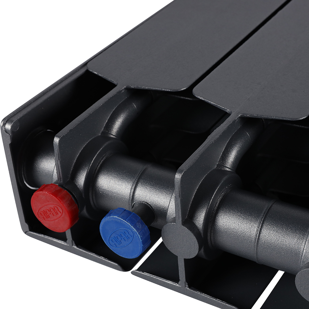 Радиатор биметаллический RIFAR SUPReMO VENTIL 500 SVR 8 секций нижнее правое подключение (Цвет ТИТАН), 4RS50.VR-8-TI