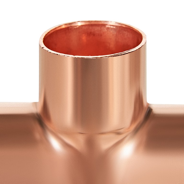 Тройник JINTIAN ВП 22x18x22 из меди под пайку, JT-15130221822