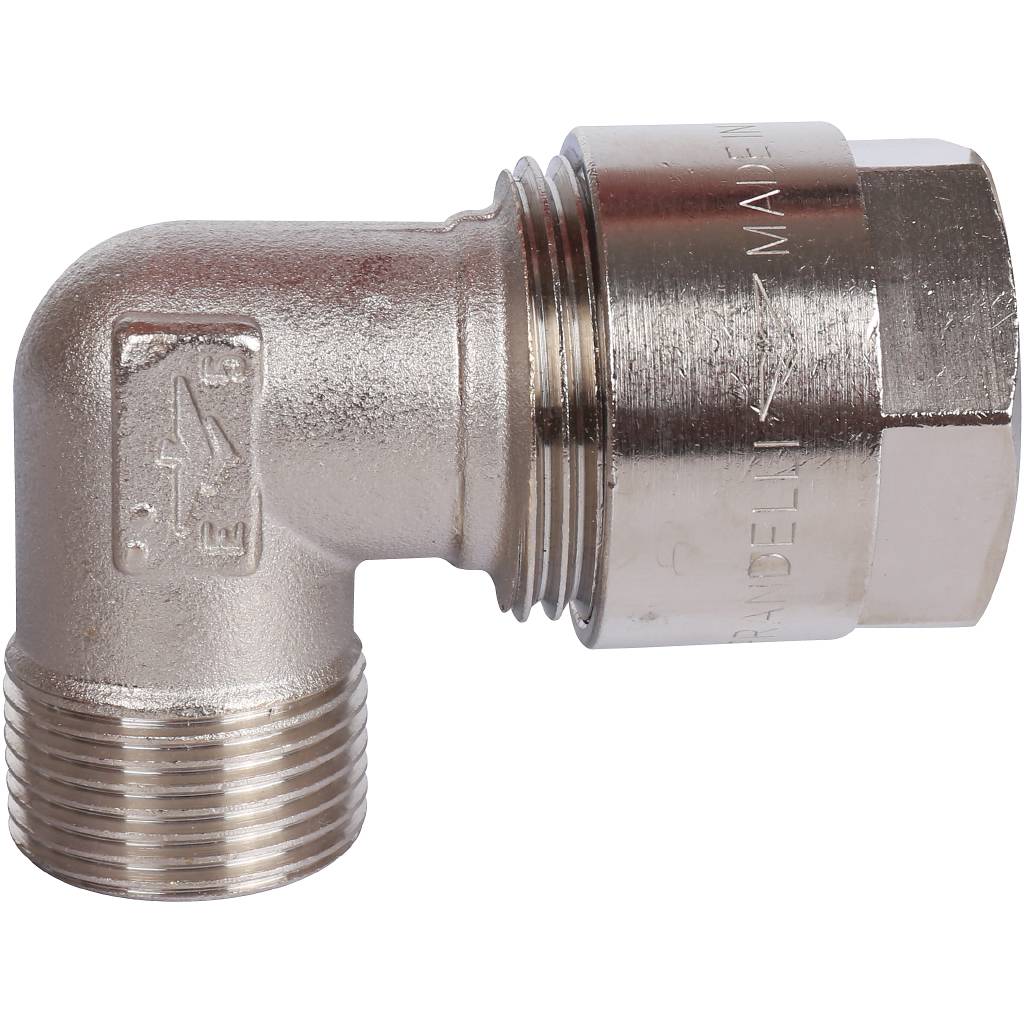 Угольник 90 с нар.резьбой Prandelli Multyrama (26х3,0х3/4) для металлопластиковых труб винтовой, 103.05.12.6