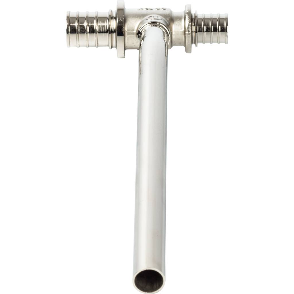 Трубка STOUT для подкл-я радиатора, Т-образная 20/15/25 для труб из сшитого полиэтилена аксиальный