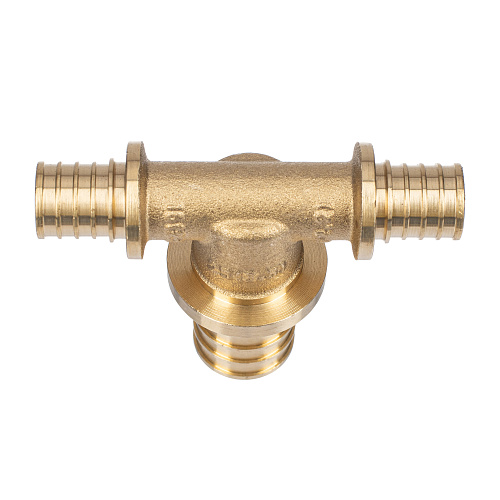 Тройник переходной аксиальный, латунь,16х25х16, желтый, RTP