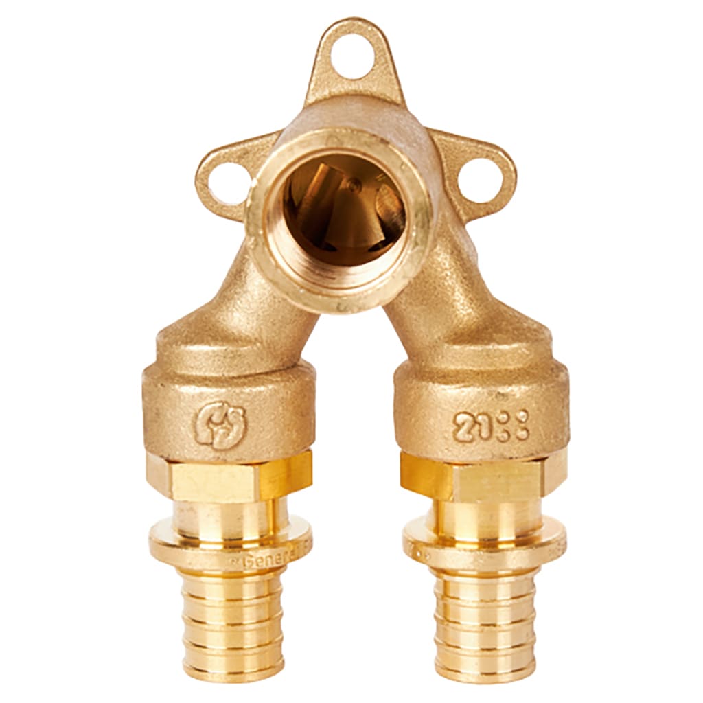 Проточный настенный Угольник STOUT 16x1/2 для труб из сшитого полиэтилена