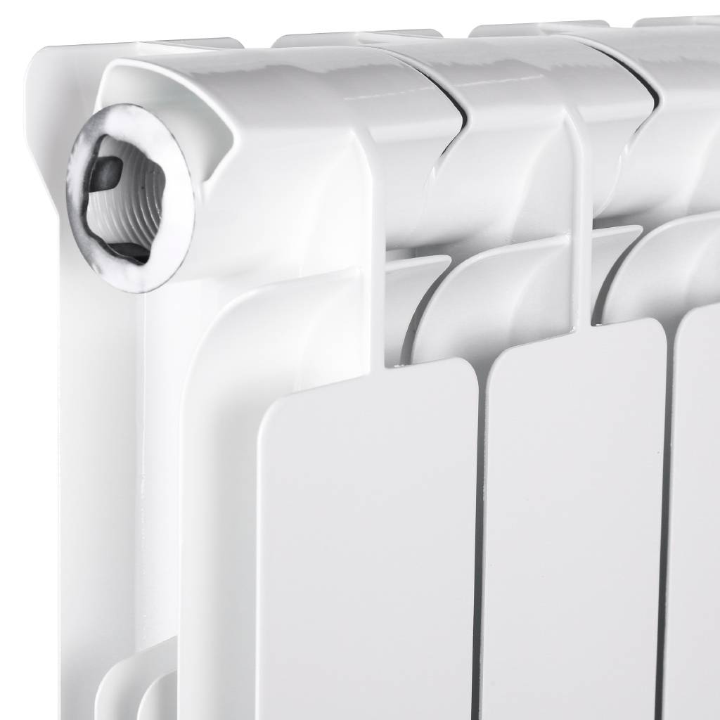 Радиатор алюминиевый STOUT Bravo 500 5 секций боковое подключение RAL9010, SRA-0110-050005