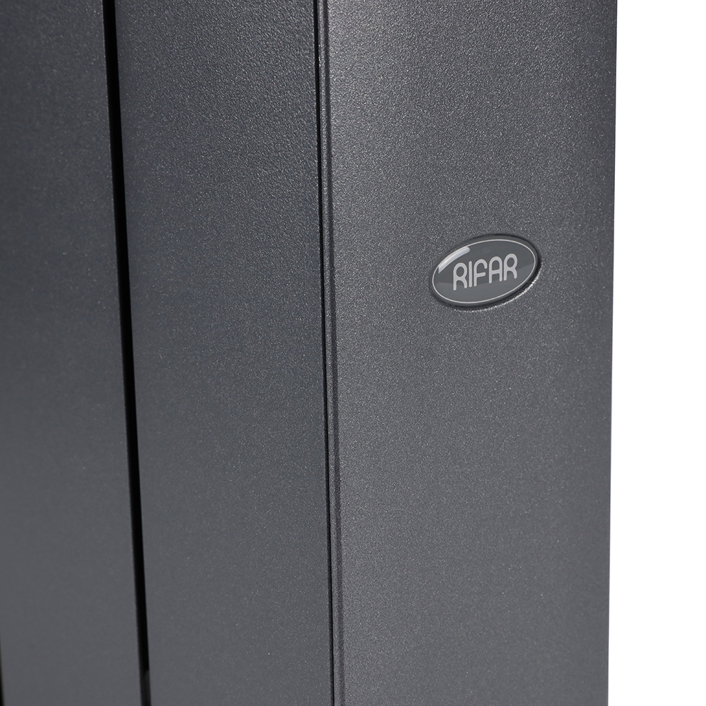 Радиатор биметаллический RIFAR SUPReMO 350 4 секций боковое подключение (Цвет ТИТАН), 4RS35-4-TI