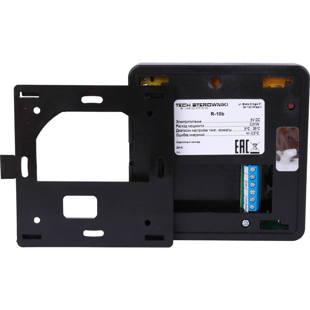 Проводной комнатный регулятор STOUT R-10b, чёрный, STE-0101-010002