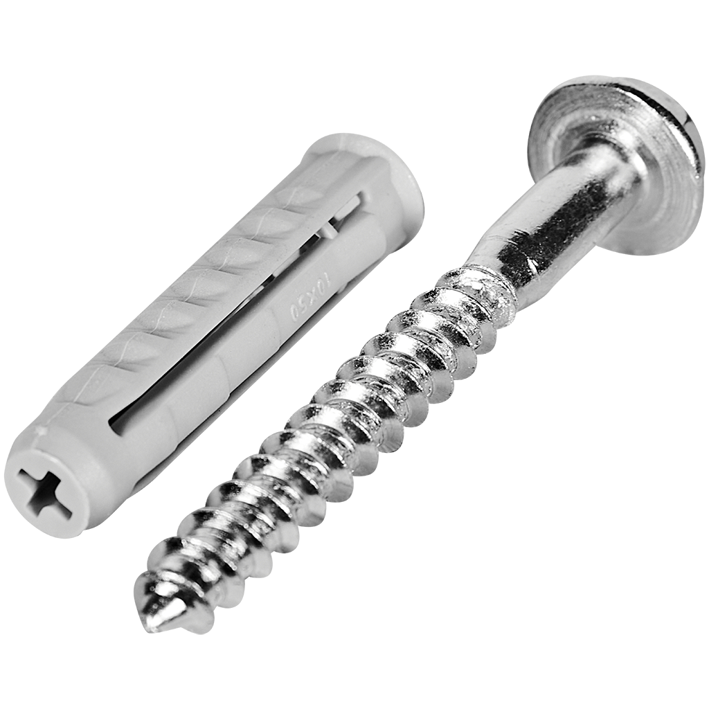 Глухарь М8х70 + Дюбель нейлоновый STOUT 10х50