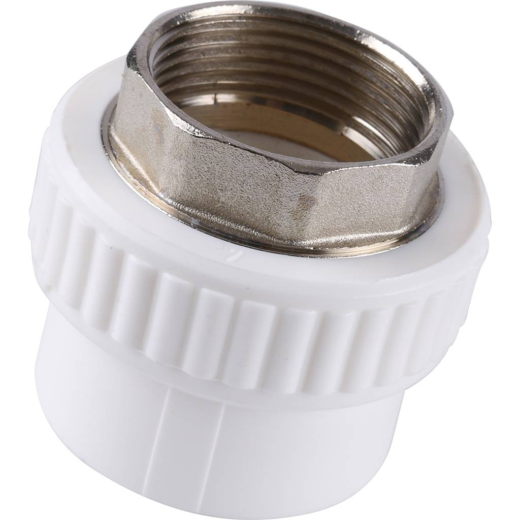 Муфта комбинированная Kalde под шестигранник (внутр. резьба, 40x1 1/4 ) для полипропиленовых труб под сварку, 3222-nfo-401a06