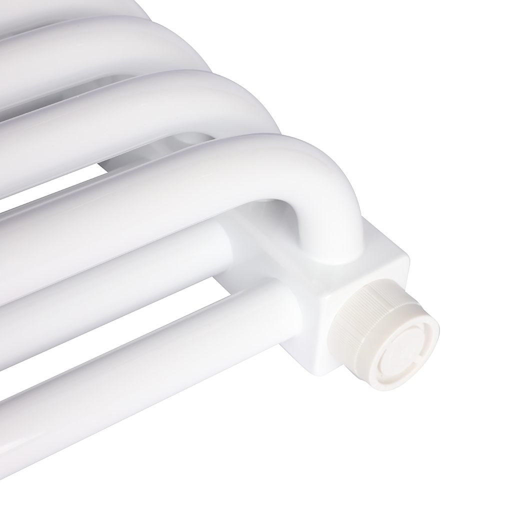 2-х трубчатый радиатор стальной ROMMER RST 2030/10 секций нижнее правое подключение RAL9016, RST-203010-020