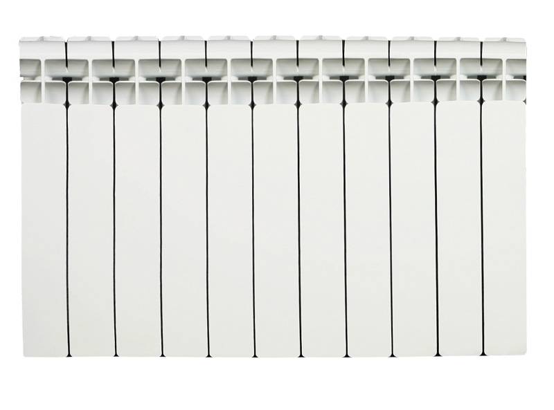 Радиатор биметаллический RIFAR BASE 350 11 секций боковое подключение (белый RAL 9016), 1RB35-11