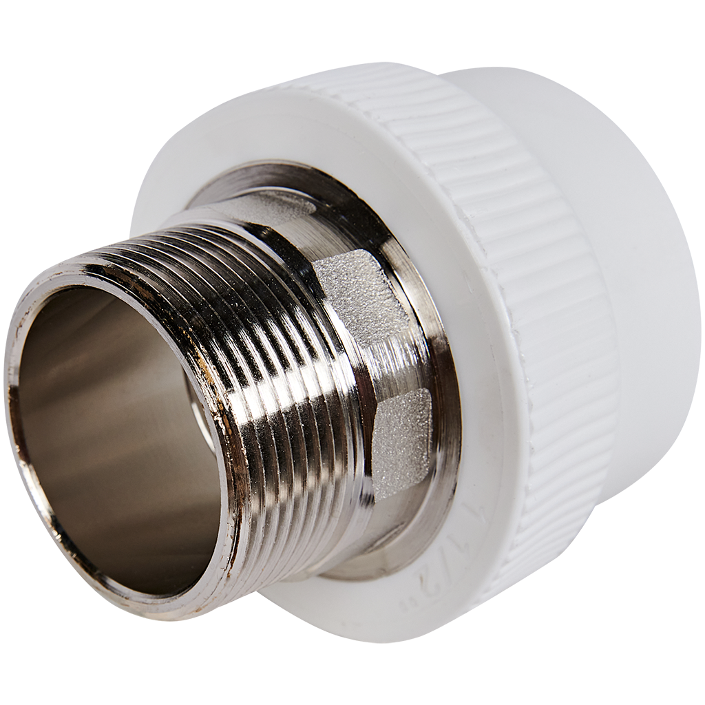 Муфта комбинированная Pro Aqua d= 50-1.1/2 PP-R под ключ НР Белая