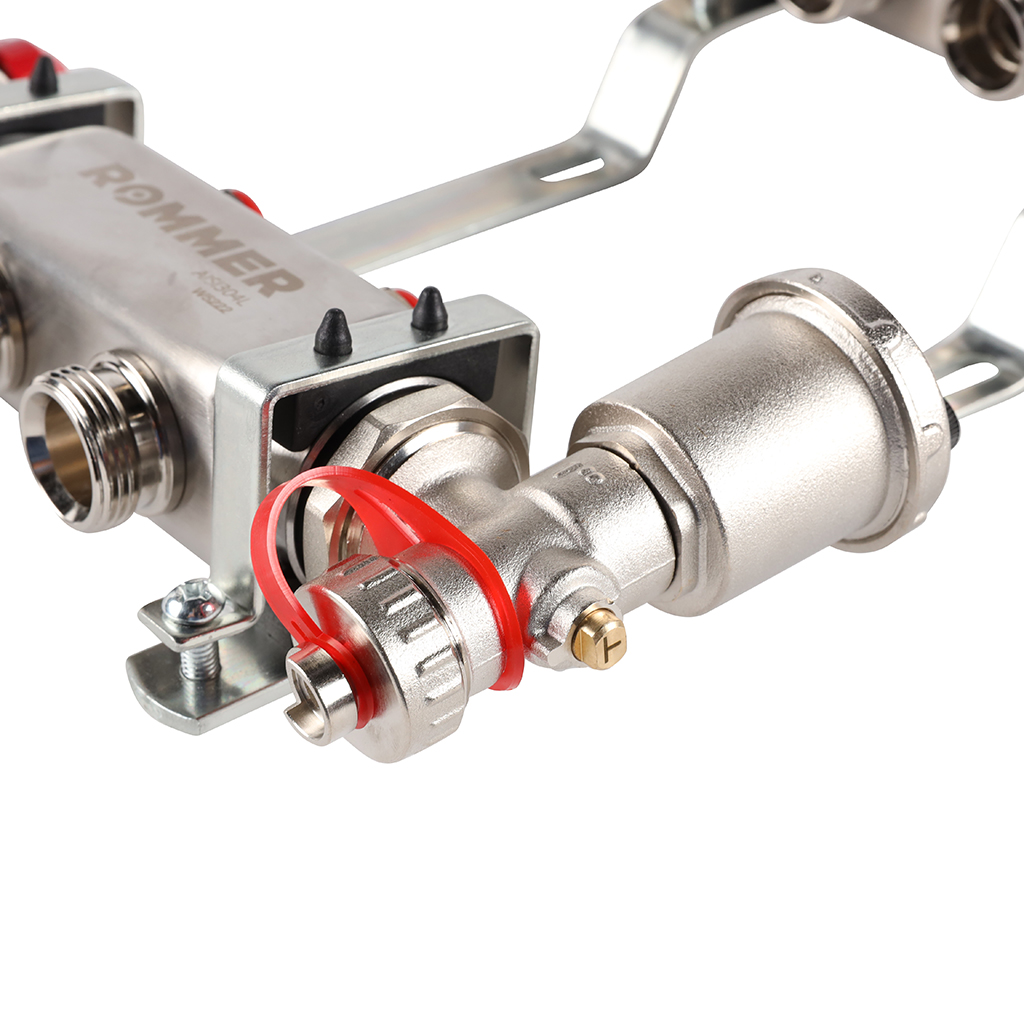 Коллектор из нержавеющей стали в сборе без расходомеров ROMMER 2 выхода, RMS-3210-000002