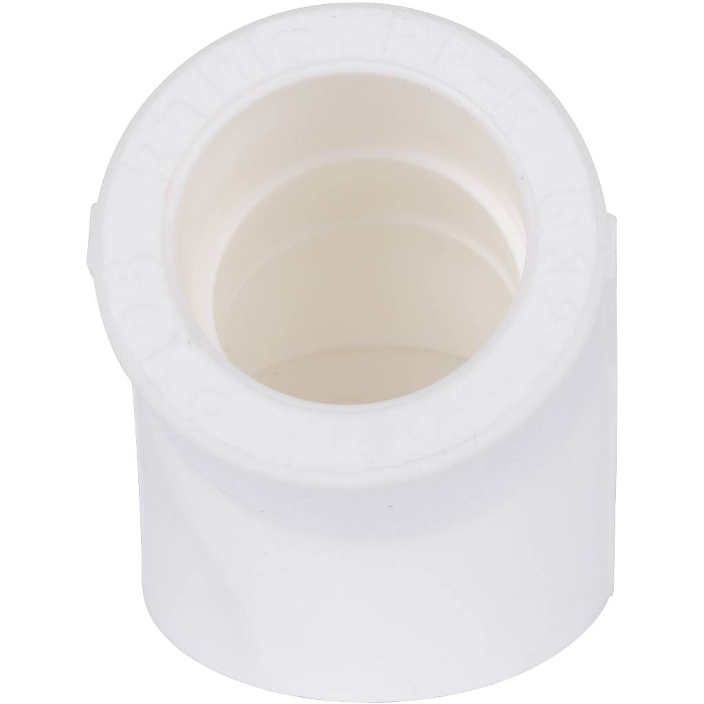 Угольник Kalde d=32 45* для полипропиленовых труб под сварку (цвет белый), R.3212-elb-320045