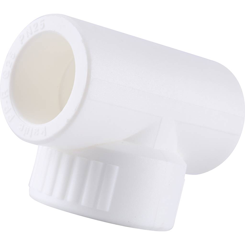 Тройник Kalde с внутренней резьбой 25х3/4 для полипропиленовых труб под сварку (цвет белый), 3222-tfo-250c25