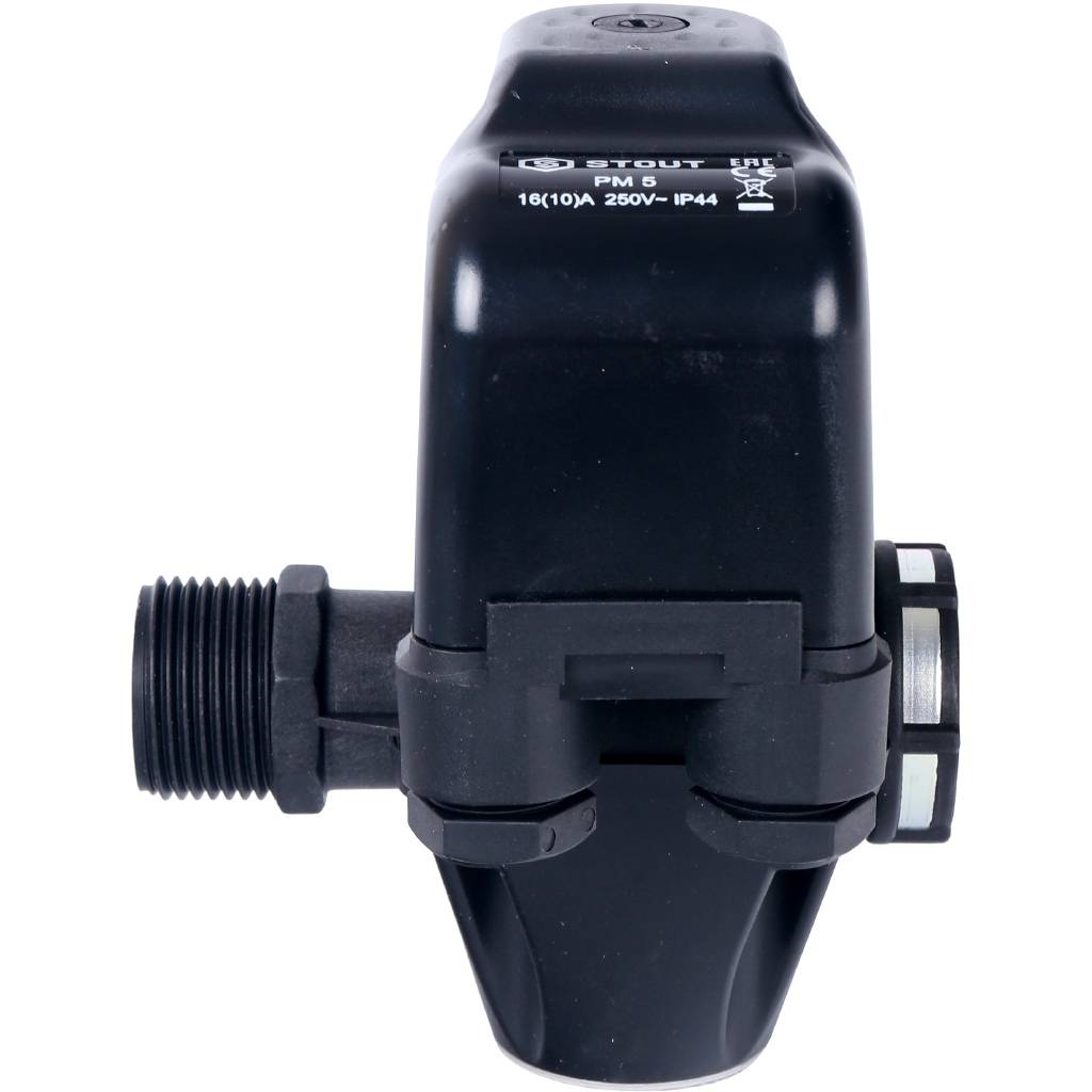 Реле давления STOUT SCS-0001 для водоснабжения со встроенным манометром PM5-3W, 1-5 бар