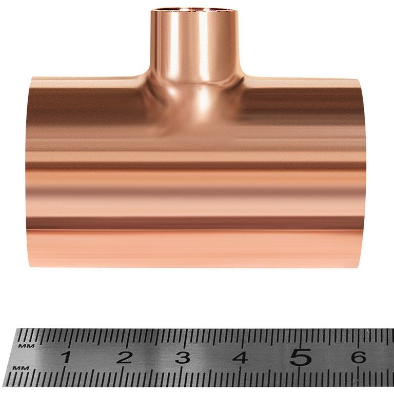 Тройник JINTIAN ВП 35x15x35 из меди под пайку JT-15130351535