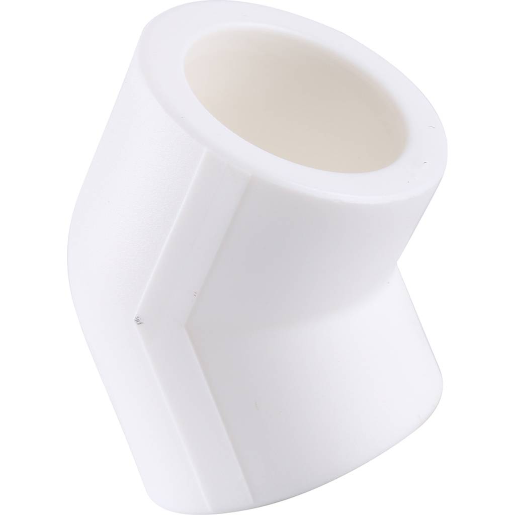 Угольник 45* Kalde d=25 для полипропиленовых труб под сварку (цвет белый)