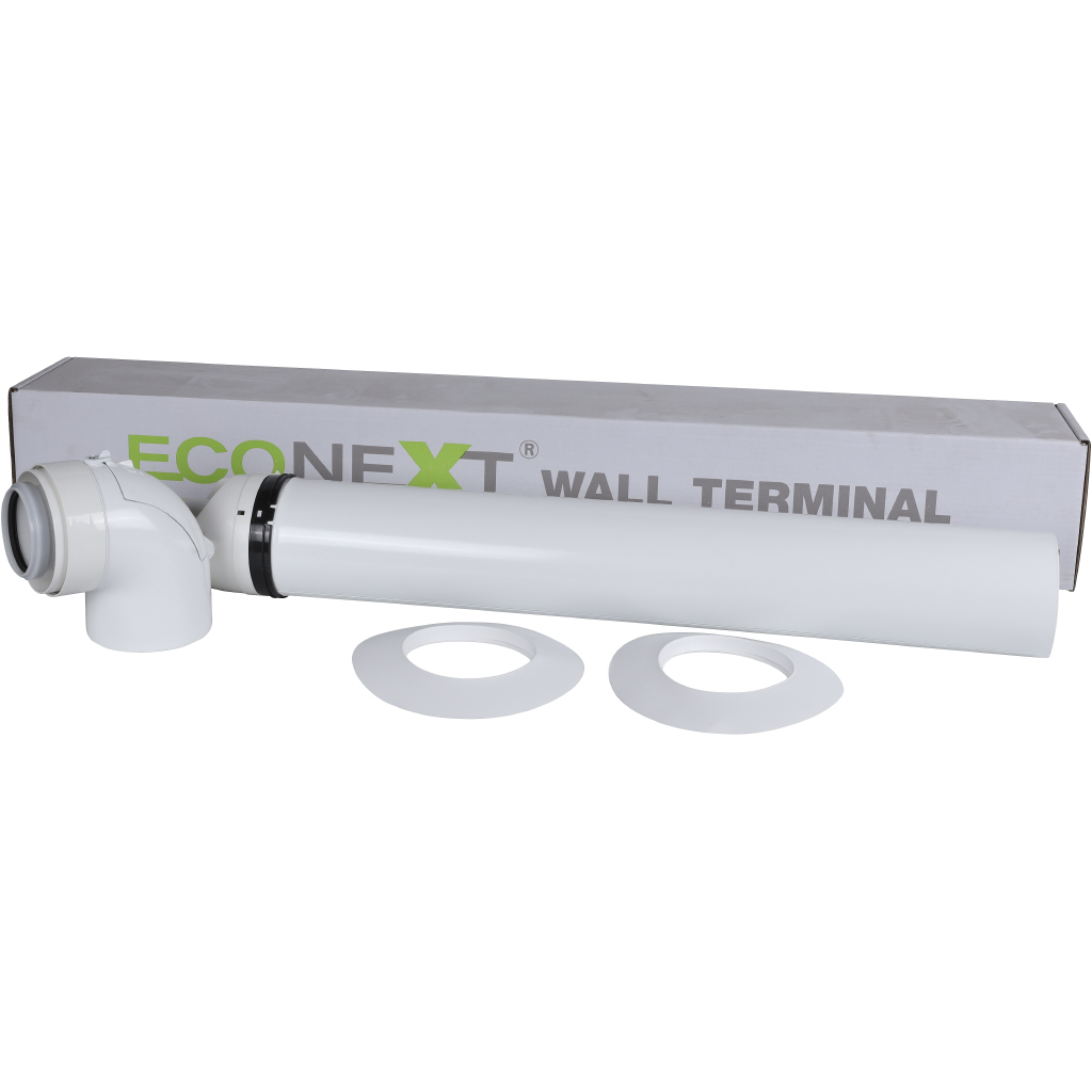 Горизонтальный коаксиальный дымоход DeDietrich 80/125мм, 100011365