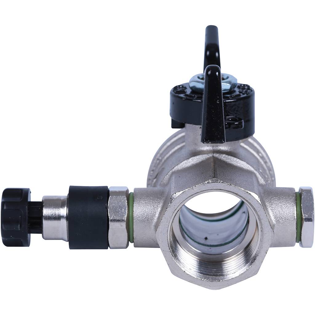 Кран шаровой BUGATTI Oregon с дренажем и воздухоотводчиком, (ручка бабочка) внут-внут резьба 3/4