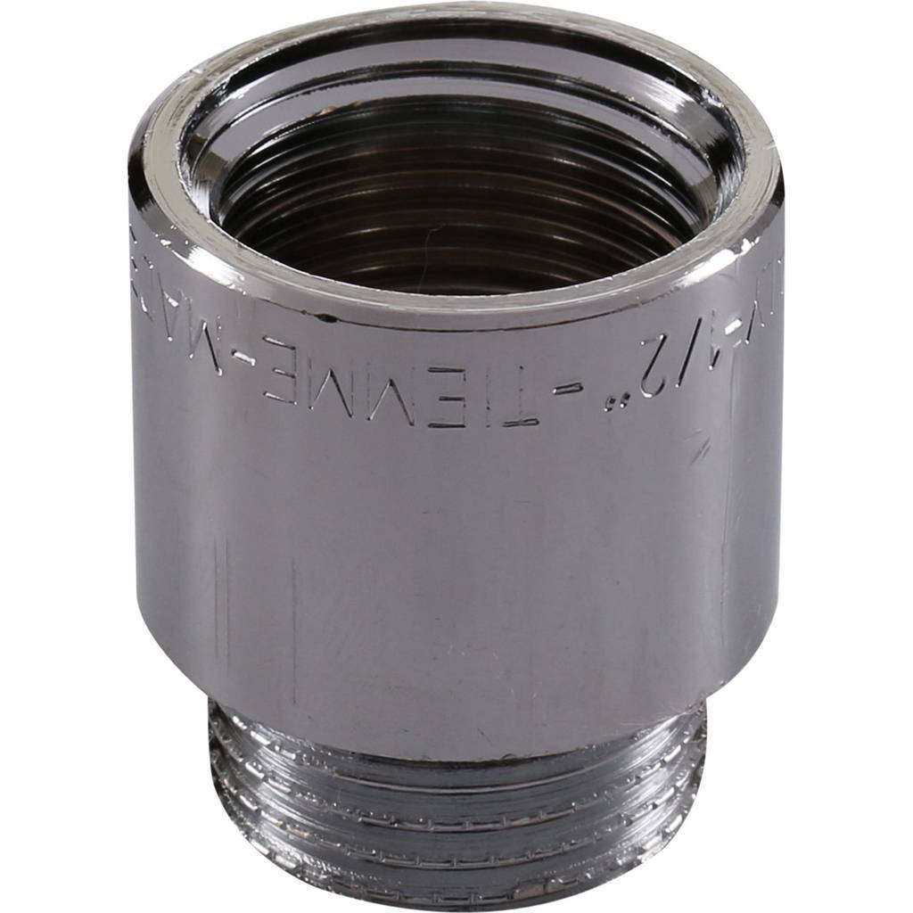 Удлинитель TIEMME НВ 20мм-1/2 хром для стальных труб резьбовой, 1500060