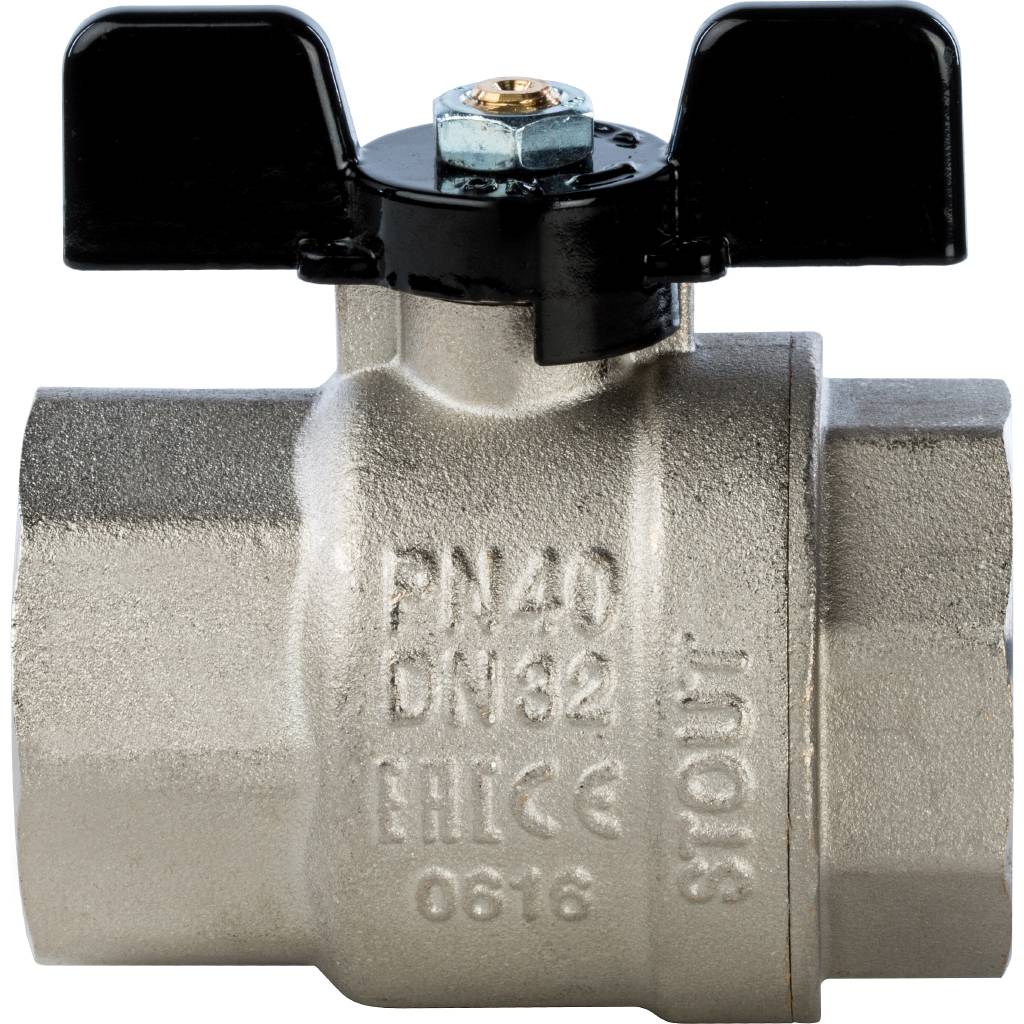 Кран шаровой STOUT полнопроходной, ВР/ВР, ручка бабочка 1 1/4, SVB-0002-000032