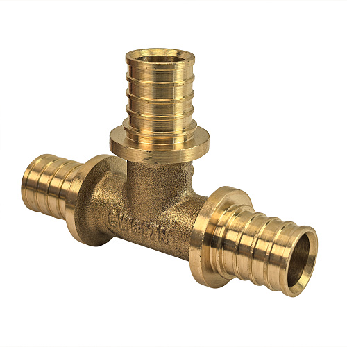 Тройник аксиальный, латунь,20, желтый, RTP