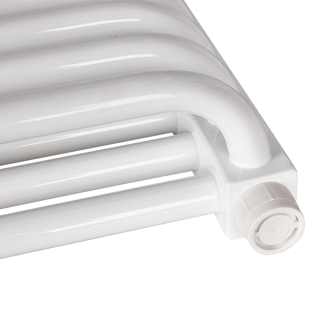 2-х трубчатый радиатор стальной ROMMER RST 2030/20 секций нижнее правое подключение RAL9016, RST-203020-020