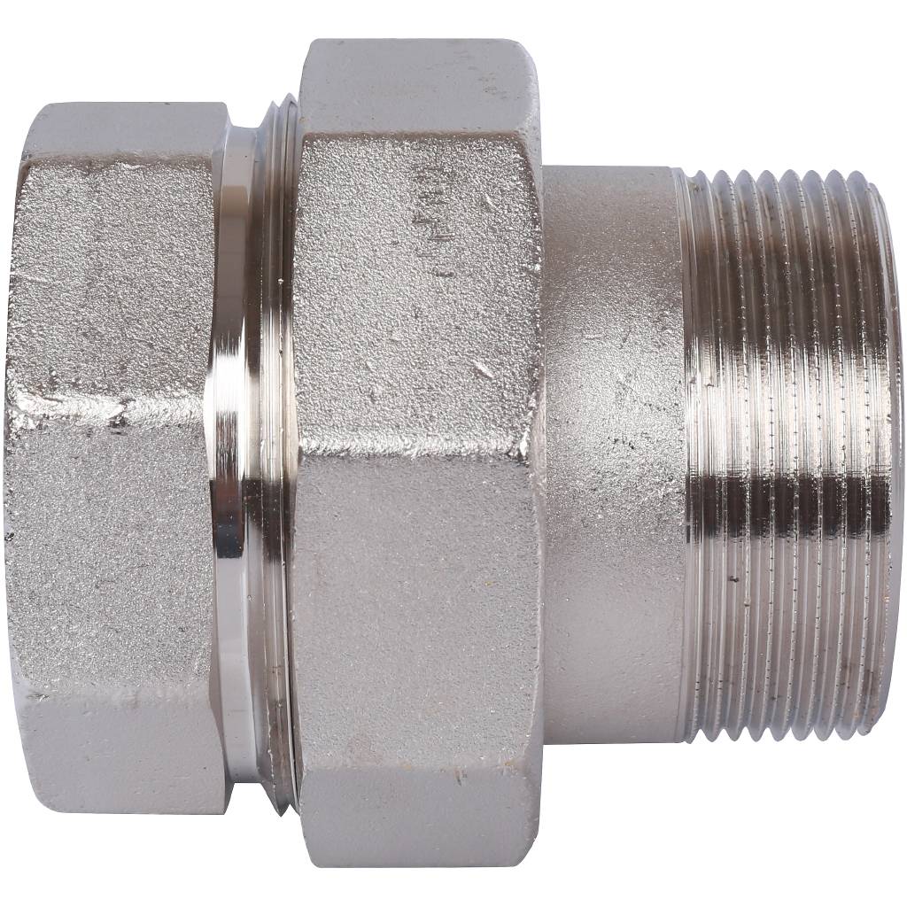 Разъемное соединение STOUT американка ВН 2 никелированное, уплотнение под гайкой по плоскости, SFT-0045-000002