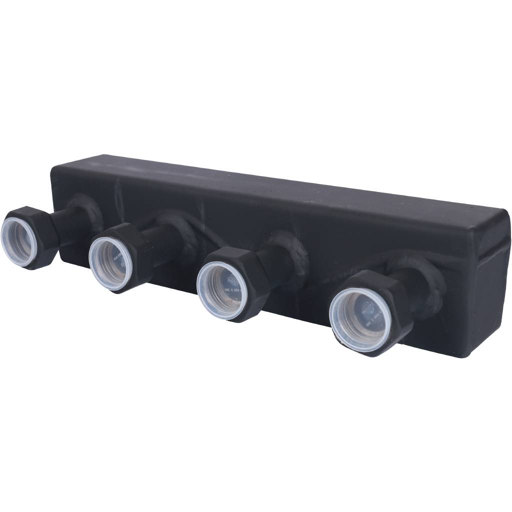 Стальной распределительный коллектор STOUT SDG-0016 2 отопительных контура. В теплоизоляции DN 20