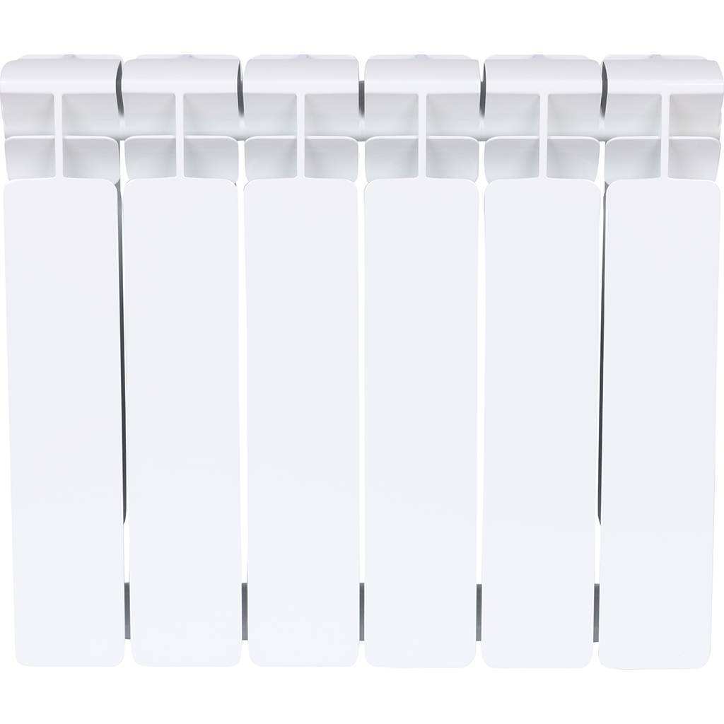 Радиатор биметаллический RIFAR BASE 350 6 секций боковое подключение (белый RAL 9016), 1RB35-6