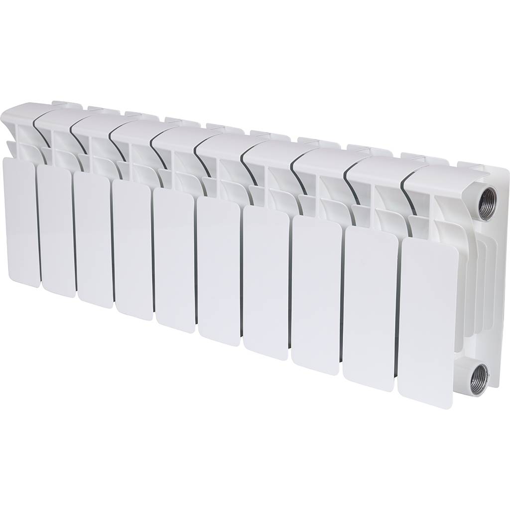 Радиатор биметаллический RIFAR BASE 200 10 секций боковое подключение (белый RAL 9016), 1RB20-10