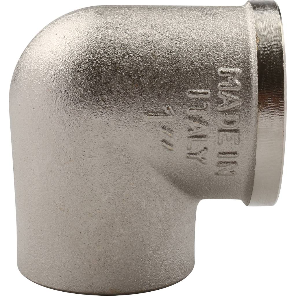 Угольник TIEMME ВВ никелированный 1х3/4 для стальных труб резьбовой, 1500392