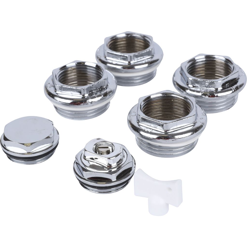 Присоединительный набор для радиатора Global 011048 CHROME Global KIT 3/4 (цвет хром.)), A048KIT3/499